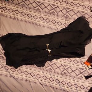 Victoria's Secret Black Top with Gold Accents